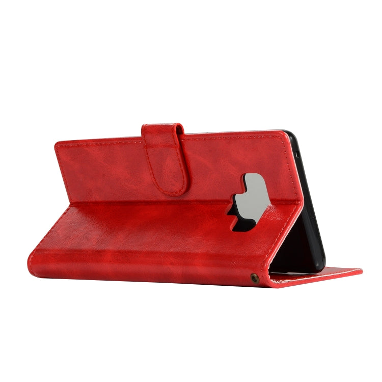 For Galaxy Note 9 Retro Copper Buckle Crazy Horse Horizontal Flip PU Leather Case with Holder & Card Slots & Wallet & Lanyard