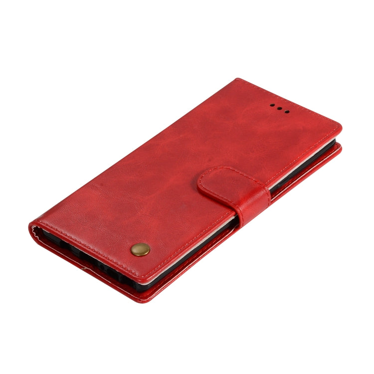 For Galaxy Note 9 Retro Copper Buckle Crazy Horse Horizontal Flip PU Leather Case with Holder & Card Slots & Wallet & Lanyard