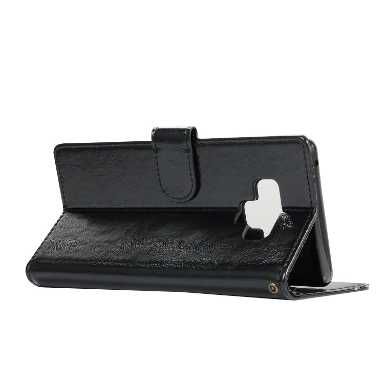 For Galaxy Note 9 Retro Copper Buckle Crazy Horse Horizontal Flip PU Leather Case with Holder & Card Slots & Wallet & Lanyard