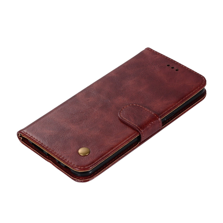 For Galaxy M20 Retro Copper Buckle Crazy Horse Horizontal Flip PU Leather Case with Holder & Card Slots & Wallet & Lanyard