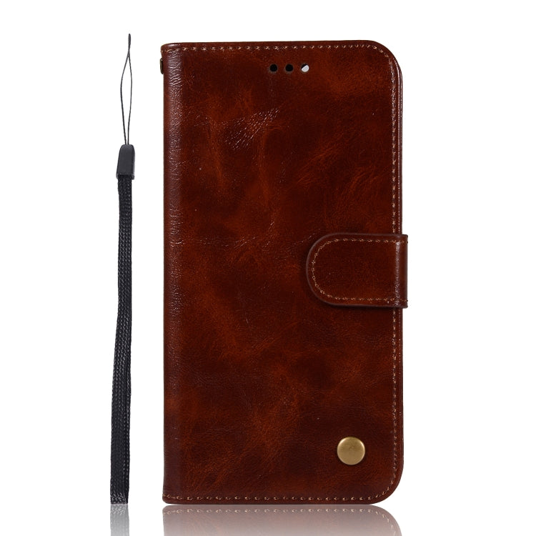 For Galaxy M20 Retro Copper Buckle Crazy Horse Horizontal Flip PU Leather Case with Holder & Card Slots & Wallet & Lanyard