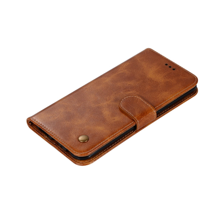 For Galaxy M20 Retro Copper Buckle Crazy Horse Horizontal Flip PU Leather Case with Holder & Card Slots & Wallet & Lanyard