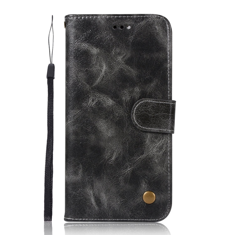 For Galaxy M10 Retro Copper Buckle Crazy Horse Horizontal Flip PU Leather Case with Holder & Card Slots & Wallet & Lanyard