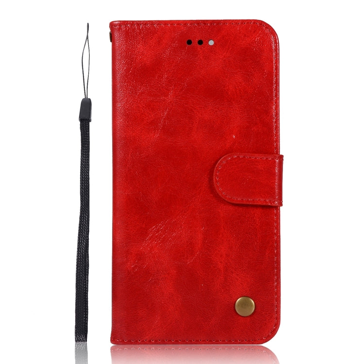 For Galaxy M10 Retro Copper Buckle Crazy Horse Horizontal Flip PU Leather Case with Holder & Card Slots & Wallet & Lanyard