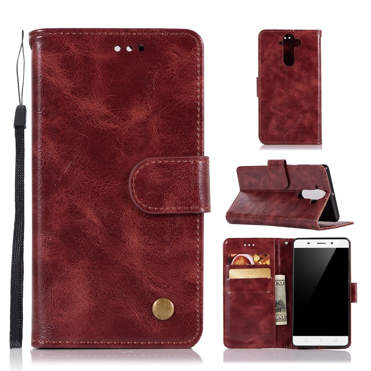 For Nokia 8 Sirocco Retro Copper Buckle Crazy Horse Horizontal Flip PU Leather Case with Holder & Card Slots & Wallet & Lanyard
