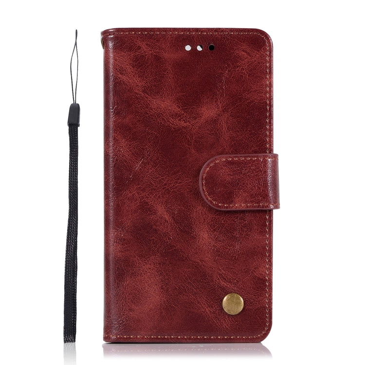 For Nokia 8 Sirocco Retro Copper Buckle Crazy Horse Horizontal Flip PU Leather Case with Holder & Card Slots & Wallet & Lanyard