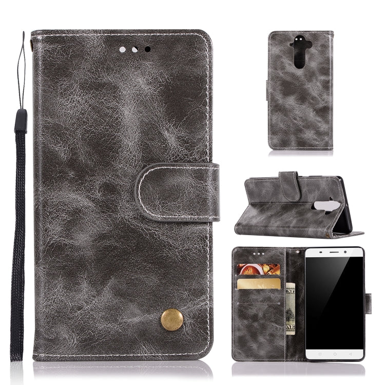 For Nokia 8 Sirocco Retro Copper Buckle Crazy Horse Horizontal Flip PU Leather Case with Holder & Card Slots & Wallet & Lanyard