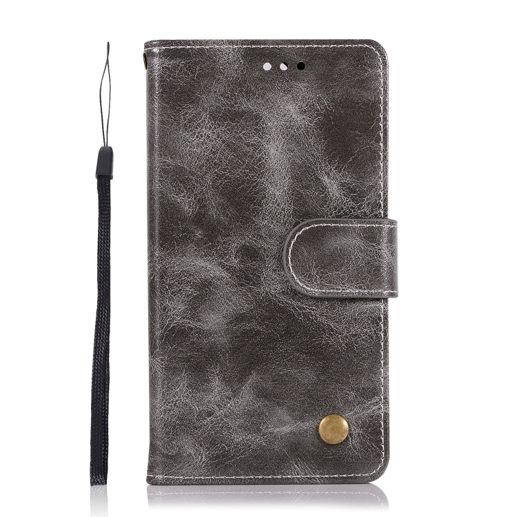 For Nokia 8 Sirocco Retro Copper Buckle Crazy Horse Horizontal Flip PU Leather Case with Holder & Card Slots & Wallet & Lanyard