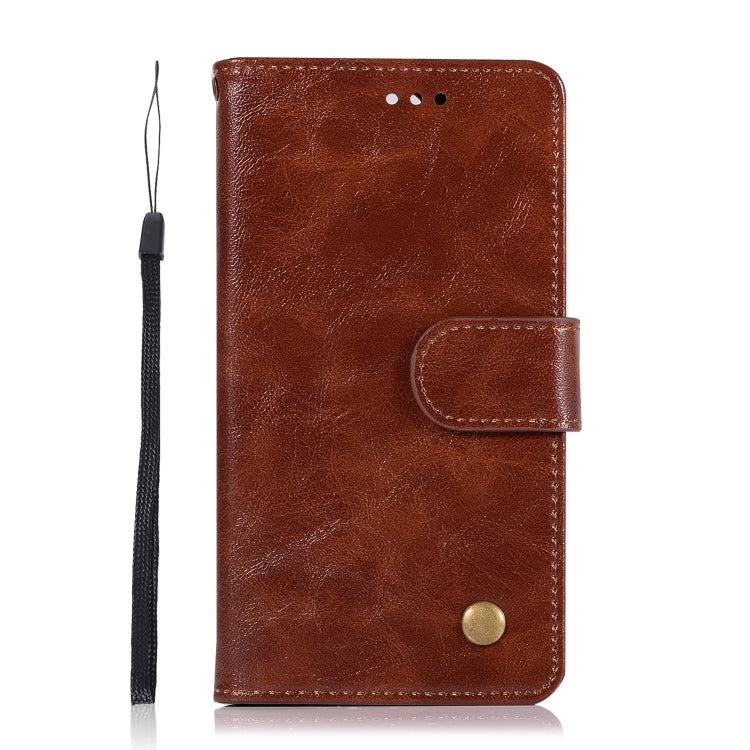 For Nokia 8 Sirocco Retro Copper Buckle Crazy Horse Horizontal Flip PU Leather Case with Holder & Card Slots & Wallet & Lanyard