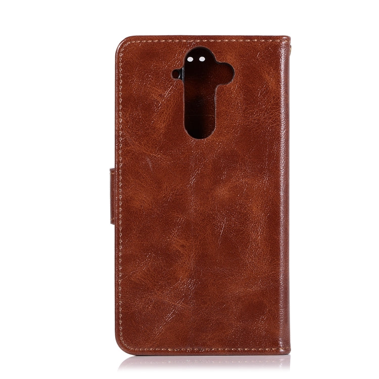 For Nokia 8 Sirocco Retro Copper Buckle Crazy Horse Horizontal Flip PU Leather Case with Holder & Card Slots & Wallet & Lanyard