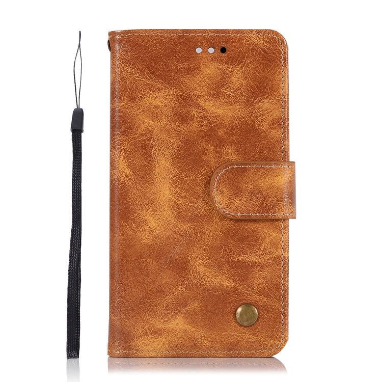 For Nokia 8 Sirocco Retro Copper Buckle Crazy Horse Horizontal Flip PU Leather Case with Holder & Card Slots & Wallet & Lanyard