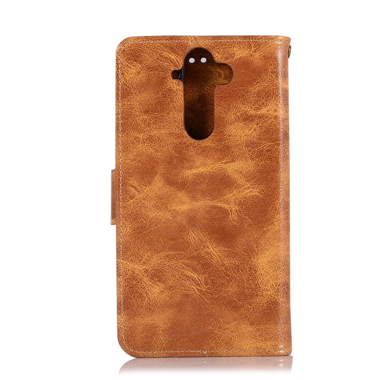 For Nokia 8 Sirocco Retro Copper Buckle Crazy Horse Horizontal Flip PU Leather Case with Holder & Card Slots & Wallet & Lanyard