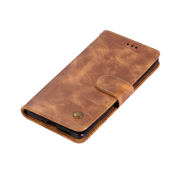 For Nokia 8 Sirocco Retro Copper Buckle Crazy Horse Horizontal Flip PU Leather Case with Holder & Card Slots & Wallet & Lanyard