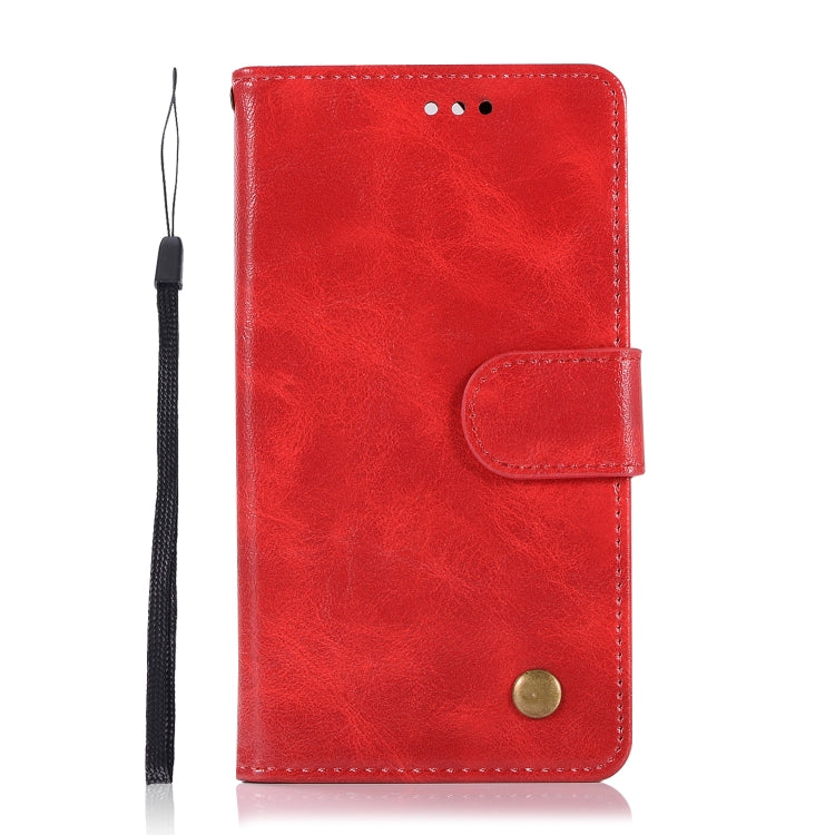 For Nokia 8 Sirocco Retro Copper Buckle Crazy Horse Horizontal Flip PU Leather Case with Holder & Card Slots & Wallet & Lanyard