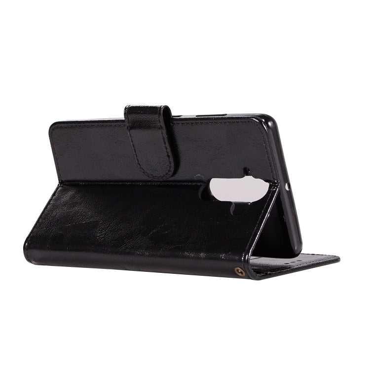 For Nokia 8 Sirocco Retro Copper Buckle Crazy Horse Horizontal Flip PU Leather Case with Holder & Card Slots & Wallet & Lanyard