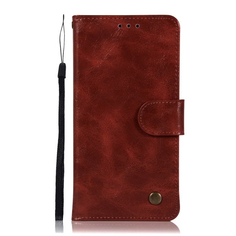 For Nokia 8 Retro Copper Buckle Crazy Horse Horizontal Flip PU Leather Case with Holder & Card Slots & Wallet & Lanyard