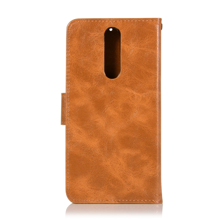 For Nokia 8 Retro Copper Buckle Crazy Horse Horizontal Flip PU Leather Case with Holder & Card Slots & Wallet & Lanyard