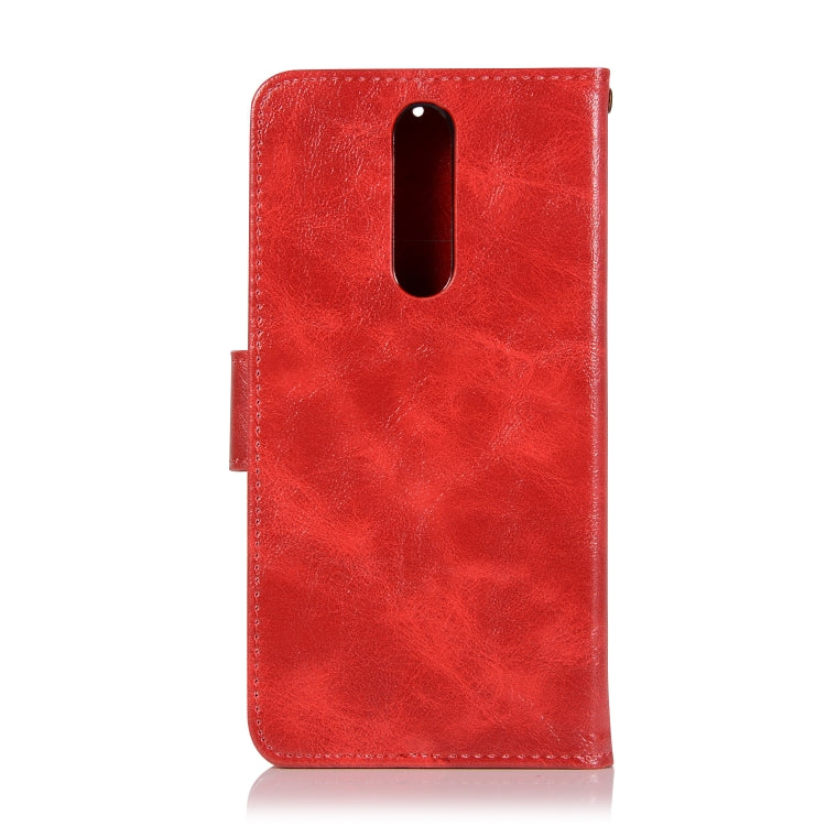 For Nokia 8 Retro Copper Buckle Crazy Horse Horizontal Flip PU Leather Case with Holder & Card Slots & Wallet & Lanyard