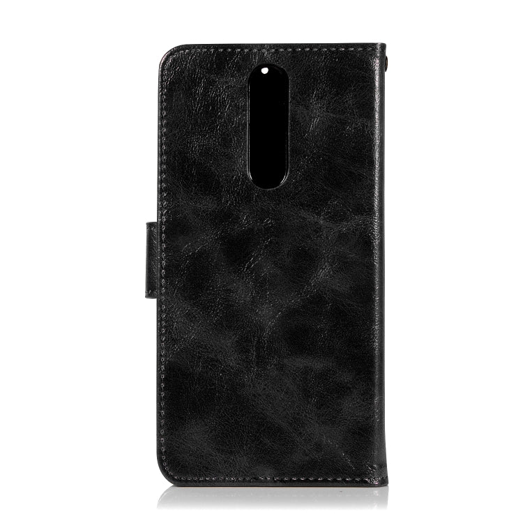 For Nokia 8 Retro Copper Buckle Crazy Horse Horizontal Flip PU Leather Case with Holder & Card Slots & Wallet & Lanyard