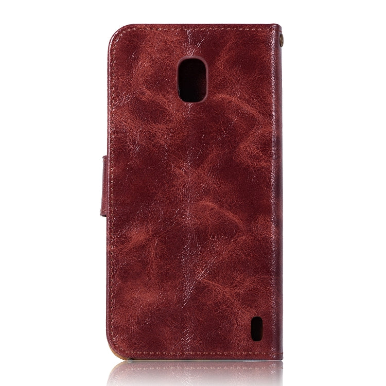 For Nokia 2 Retro Copper Buckle Crazy Horse Horizontal Flip PU Leather Case with Holder & Card Slots & Wallet & Lanyard