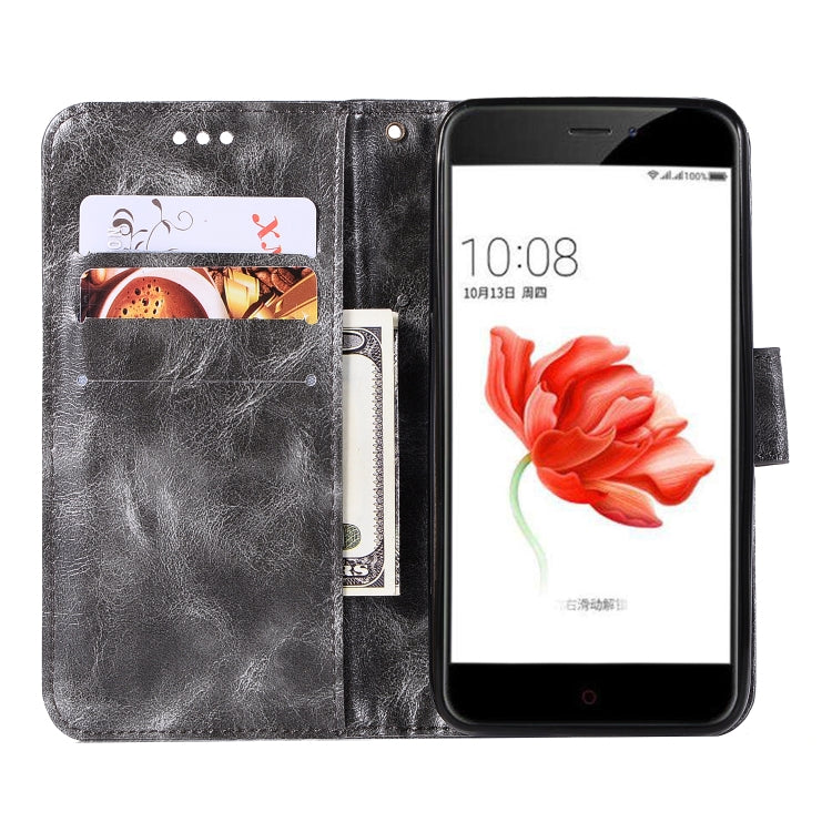 For Nokia 2 Retro Copper Buckle Crazy Horse Horizontal Flip PU Leather Case with Holder & Card Slots & Wallet & Lanyard