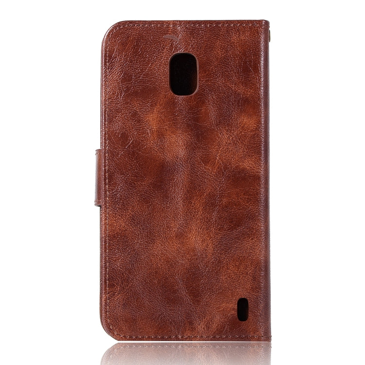 For Nokia 2 Retro Copper Buckle Crazy Horse Horizontal Flip PU Leather Case with Holder & Card Slots & Wallet & Lanyard
