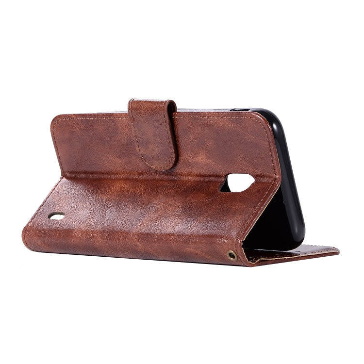 For Nokia 2 Retro Copper Buckle Crazy Horse Horizontal Flip PU Leather Case with Holder & Card Slots & Wallet & Lanyard