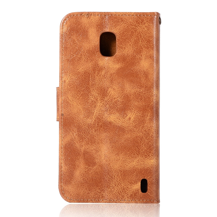 For Nokia 2 Retro Copper Buckle Crazy Horse Horizontal Flip PU Leather Case with Holder & Card Slots & Wallet & Lanyard