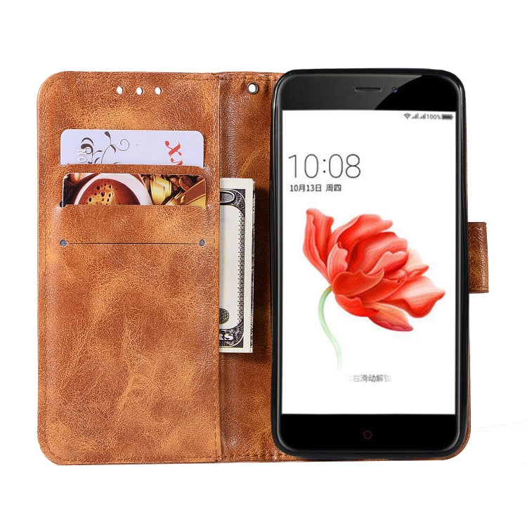 For Nokia 2 Retro Copper Buckle Crazy Horse Horizontal Flip PU Leather Case with Holder & Card Slots & Wallet & Lanyard