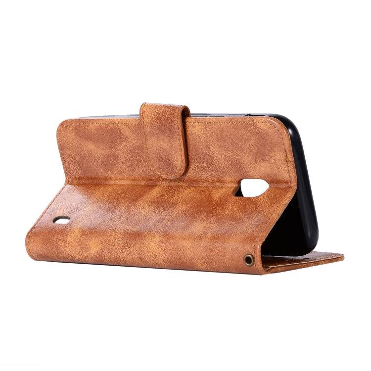 For Nokia 2 Retro Copper Buckle Crazy Horse Horizontal Flip PU Leather Case with Holder & Card Slots & Wallet & Lanyard