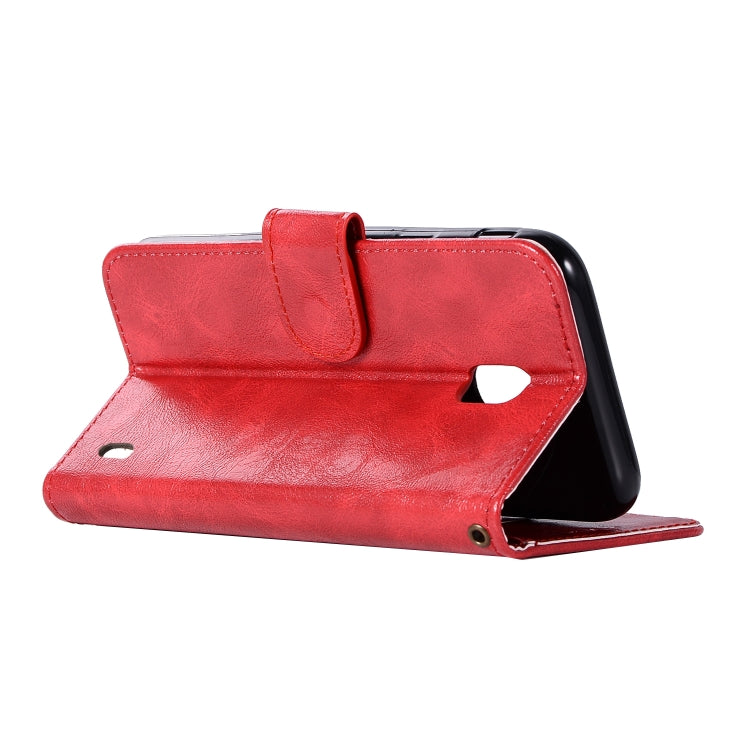 For Nokia 2 Retro Copper Buckle Crazy Horse Horizontal Flip PU Leather Case with Holder & Card Slots & Wallet & Lanyard
