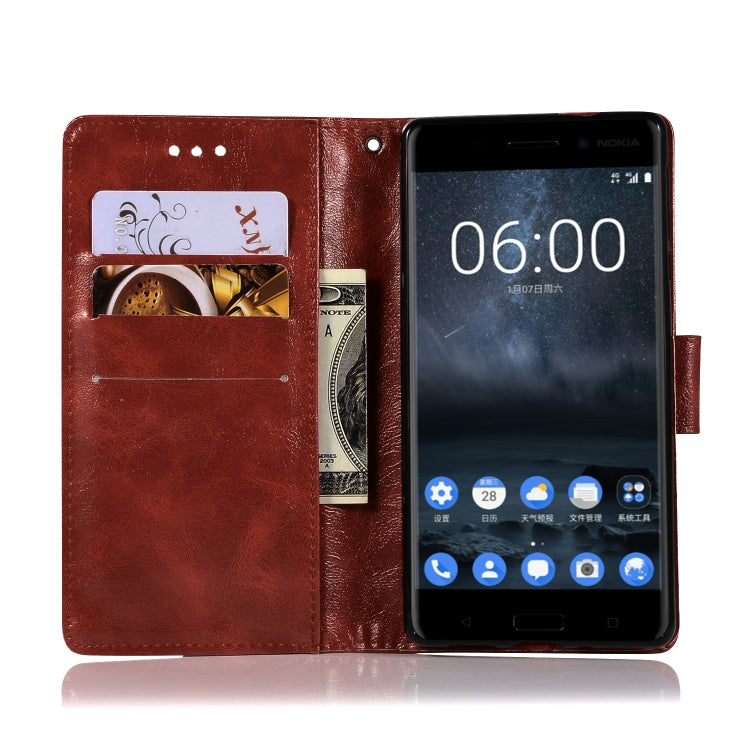 For Nokia 3 Retro Copper Buckle Crazy Horse Horizontal Flip PU Leather Case with Holder & Card Slots & Wallet & Lanyard