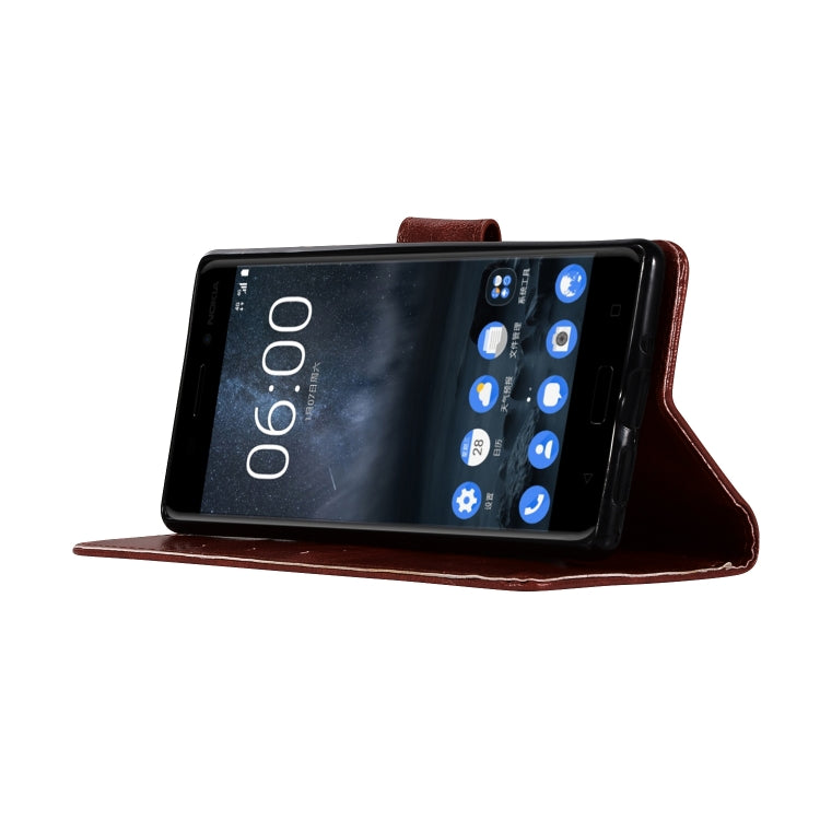 For Nokia 3 Retro Copper Buckle Crazy Horse Horizontal Flip PU Leather Case with Holder & Card Slots & Wallet & Lanyard