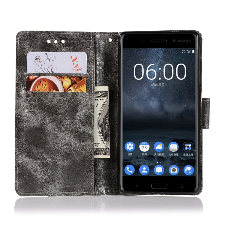 For Nokia 3 Retro Copper Buckle Crazy Horse Horizontal Flip PU Leather Case with Holder & Card Slots & Wallet & Lanyard