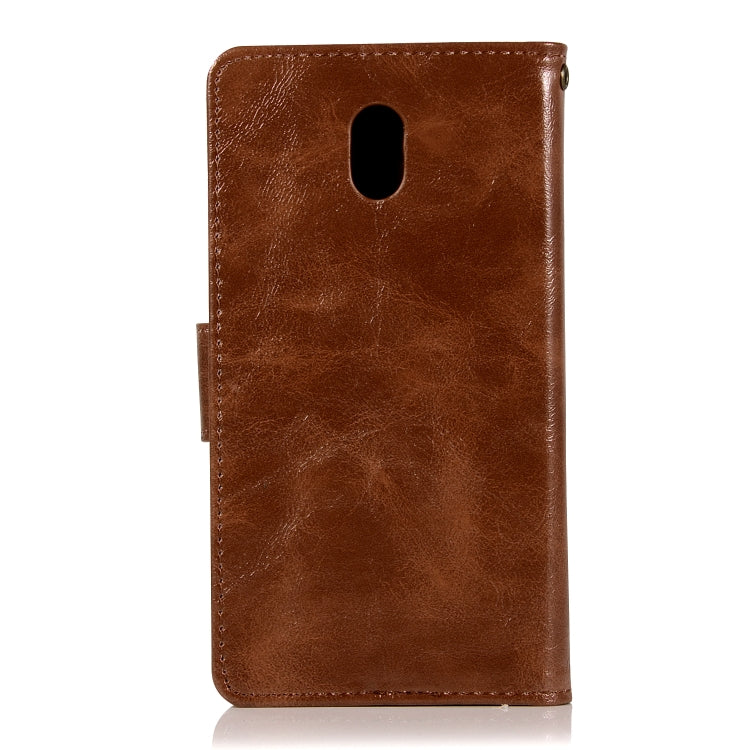 For Nokia 3 Retro Copper Buckle Crazy Horse Horizontal Flip PU Leather Case with Holder & Card Slots & Wallet & Lanyard