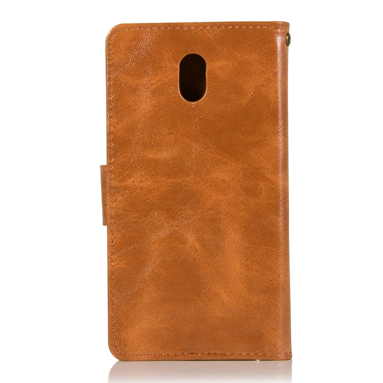 For Nokia 3 Retro Copper Buckle Crazy Horse Horizontal Flip PU Leather Case with Holder & Card Slots & Wallet & Lanyard