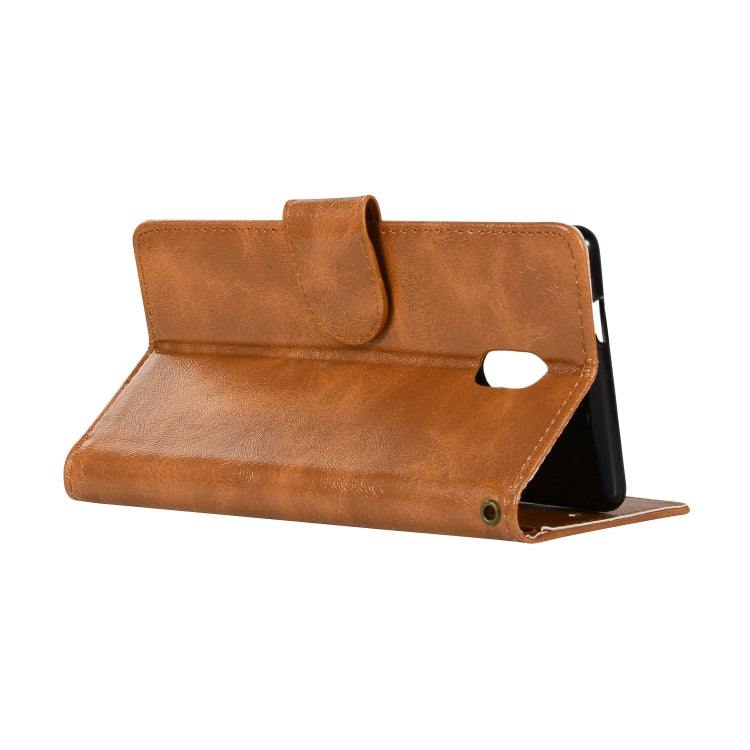 For Nokia 3 Retro Copper Buckle Crazy Horse Horizontal Flip PU Leather Case with Holder & Card Slots & Wallet & Lanyard