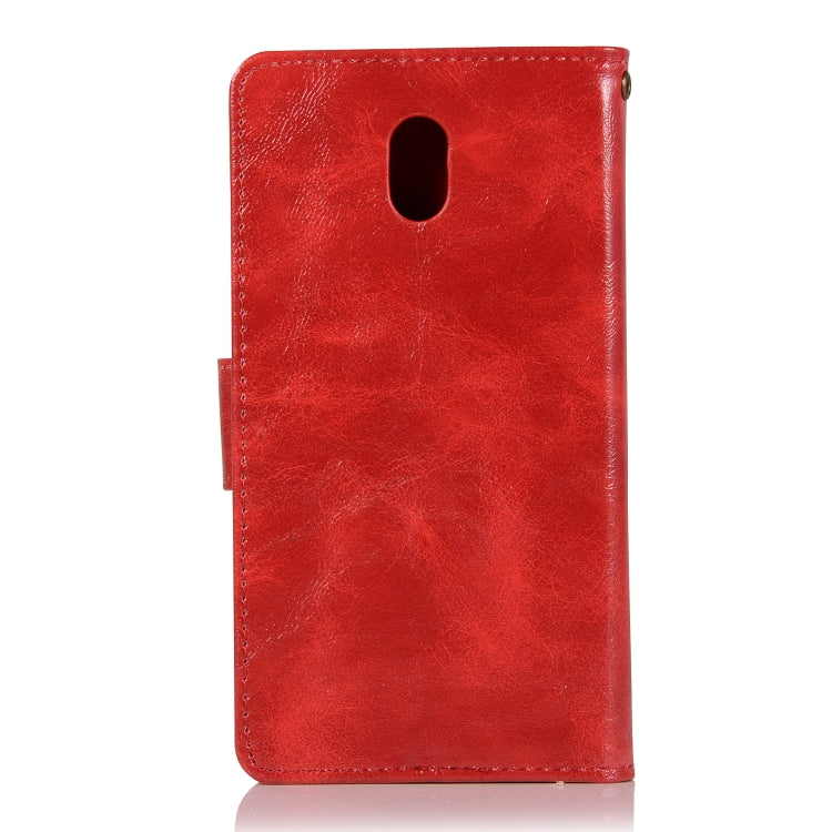 For Nokia 3 Retro Copper Buckle Crazy Horse Horizontal Flip PU Leather Case with Holder & Card Slots & Wallet & Lanyard