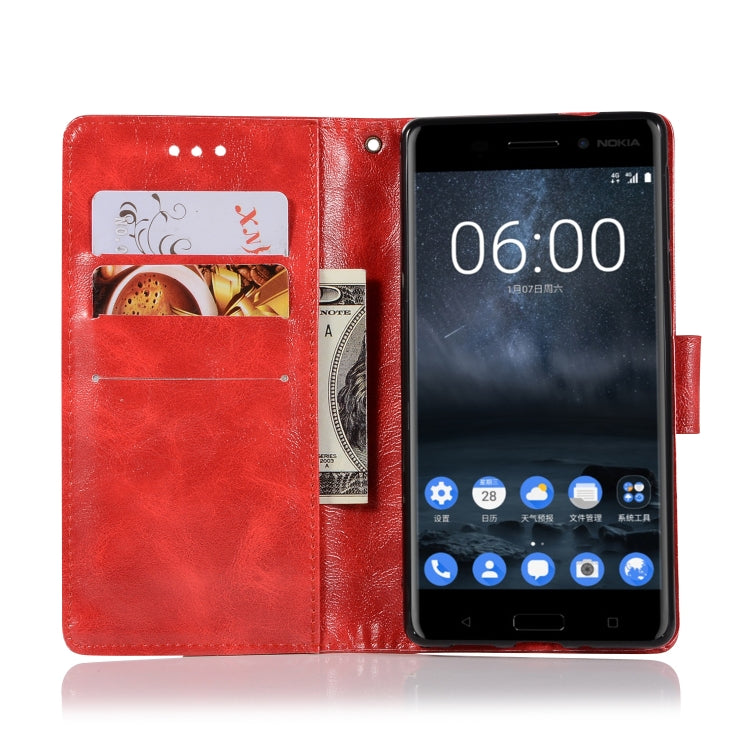 For Nokia 3 Retro Copper Buckle Crazy Horse Horizontal Flip PU Leather Case with Holder & Card Slots & Wallet & Lanyard