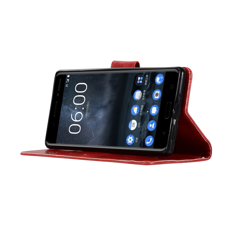 For Nokia 3 Retro Copper Buckle Crazy Horse Horizontal Flip PU Leather Case with Holder & Card Slots & Wallet & Lanyard
