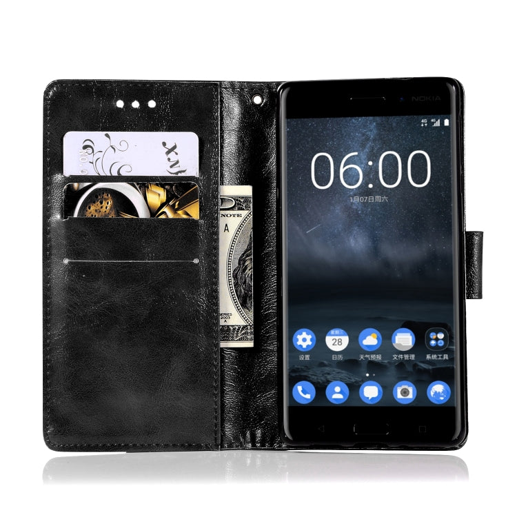 For Nokia 3 Retro Copper Buckle Crazy Horse Horizontal Flip PU Leather Case with Holder & Card Slots & Wallet & Lanyard