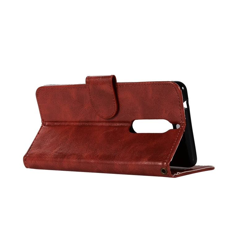 For Nokia 5 Retro Copper Buckle Crazy Horse Horizontal Flip PU Leather Case with Holder & Card Slots & Wallet & Lanyard