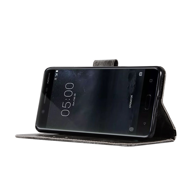 For Nokia 5 Retro Copper Buckle Crazy Horse Horizontal Flip PU Leather Case with Holder & Card Slots & Wallet & Lanyard