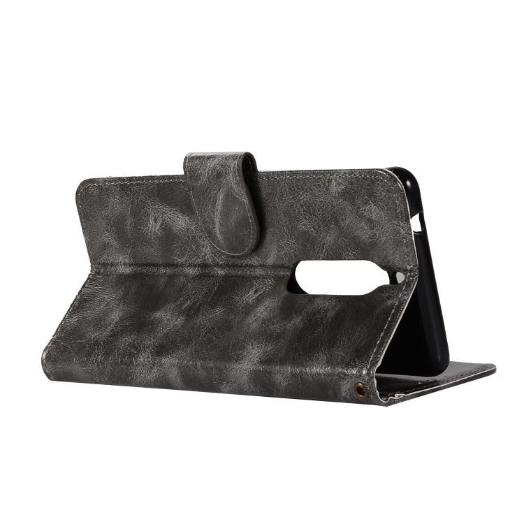 For Nokia 5 Retro Copper Buckle Crazy Horse Horizontal Flip PU Leather Case with Holder & Card Slots & Wallet & Lanyard