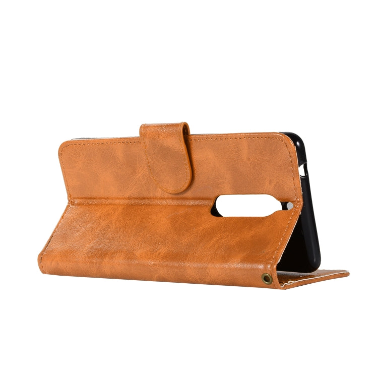 For Nokia 5 Retro Copper Buckle Crazy Horse Horizontal Flip PU Leather Case with Holder & Card Slots & Wallet & Lanyard