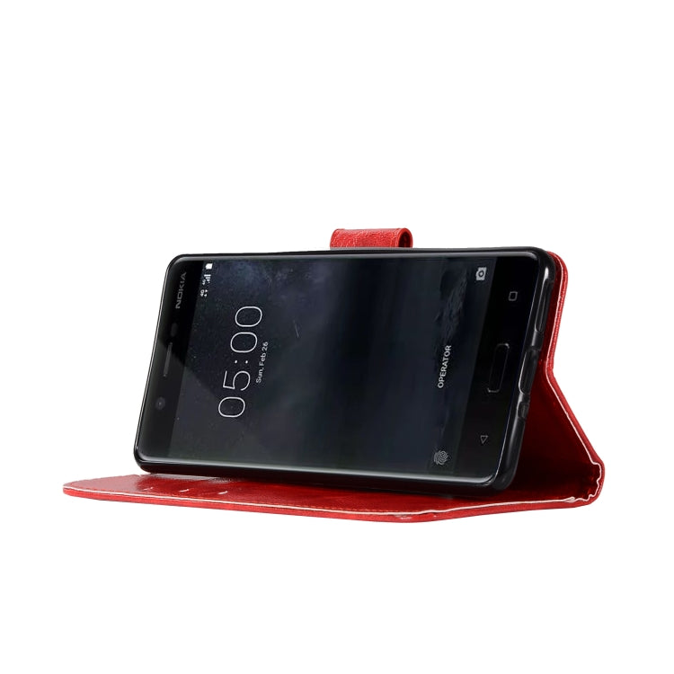 For Nokia 5 Retro Copper Buckle Crazy Horse Horizontal Flip PU Leather Case with Holder & Card Slots & Wallet & Lanyard