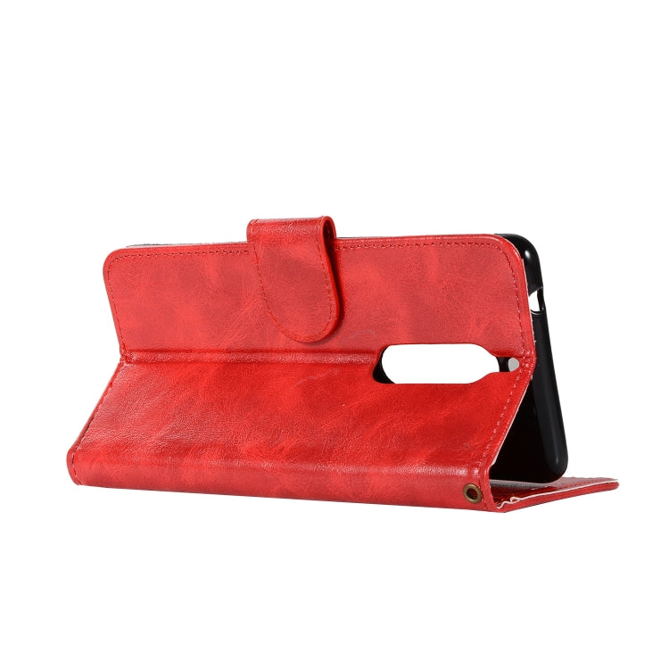 For Nokia 5 Retro Copper Buckle Crazy Horse Horizontal Flip PU Leather Case with Holder & Card Slots & Wallet & Lanyard
