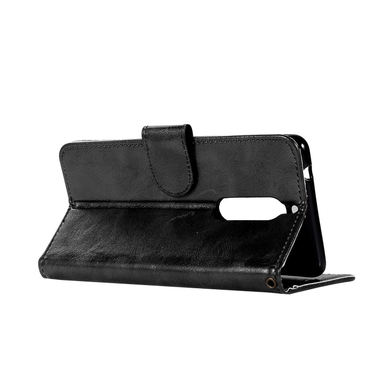 For Nokia 5 Retro Copper Buckle Crazy Horse Horizontal Flip PU Leather Case with Holder & Card Slots & Wallet & Lanyard