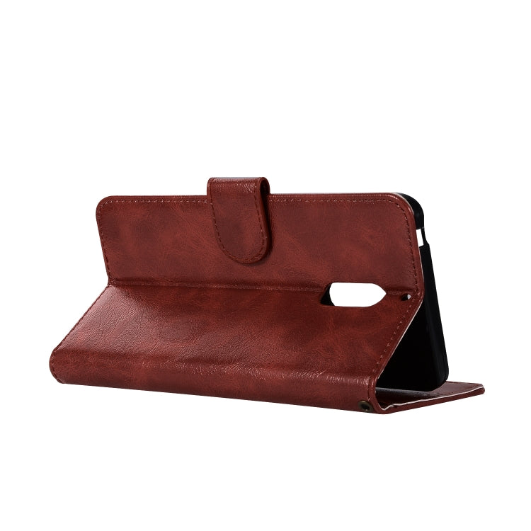 For Nokia 6 Retro Copper Buckle Crazy Horse Horizontal Flip PU Leather Case with Holder & Card Slots & Wallet & Lanyard