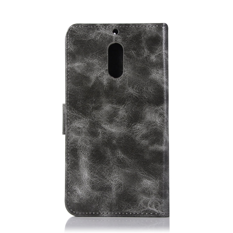 For Nokia 6 Retro Copper Buckle Crazy Horse Horizontal Flip PU Leather Case with Holder & Card Slots & Wallet & Lanyard
